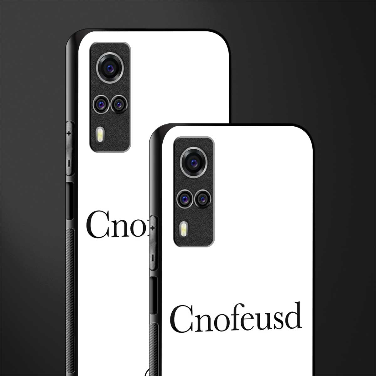 cnofeusd confused white glass case for vivo y51 image-2