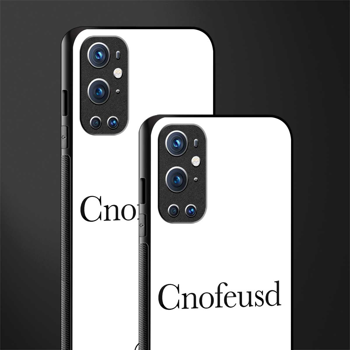 cnofeusd confused white glass case for oneplus 9 pro image-2