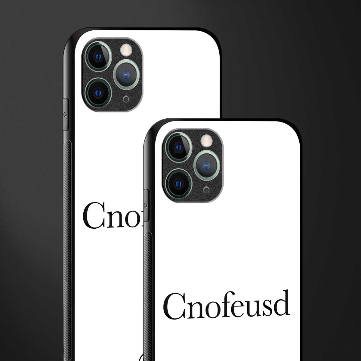 cnofeusd confused white glass case for iphone 11 pro image-2