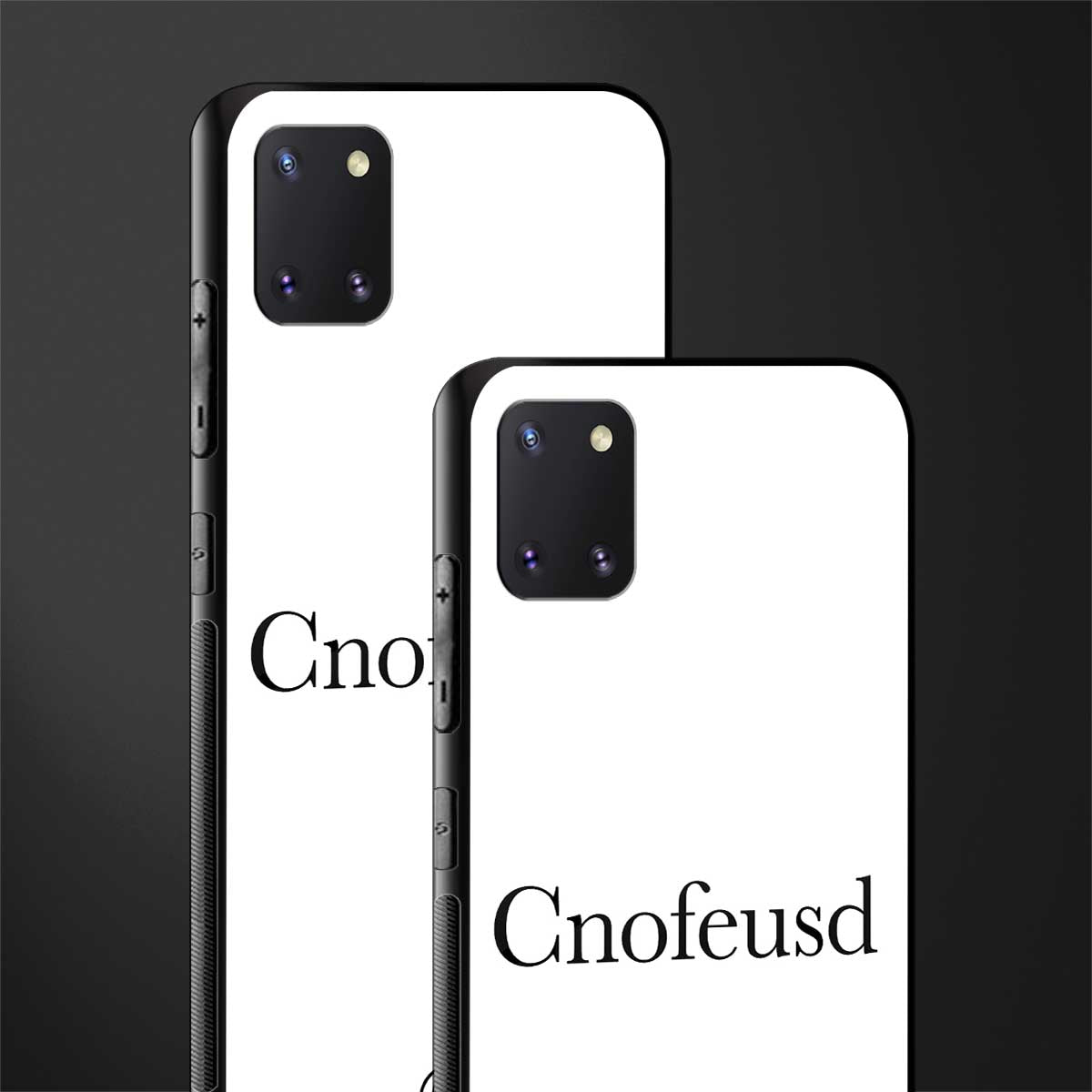 cnofeusd confused white glass case for samsung a81 image-2