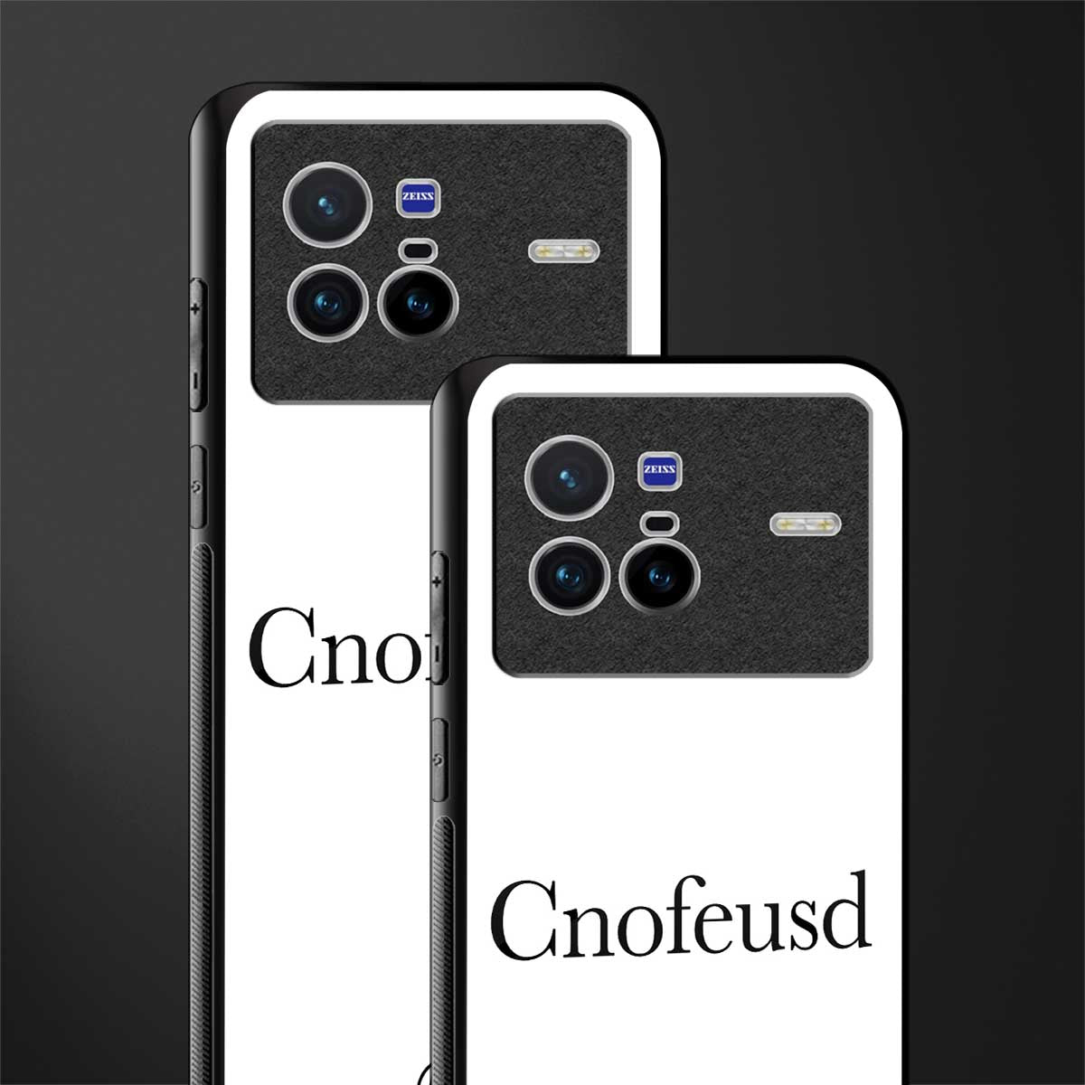 cnofeusd confused white glass case for vivo x80 image-2