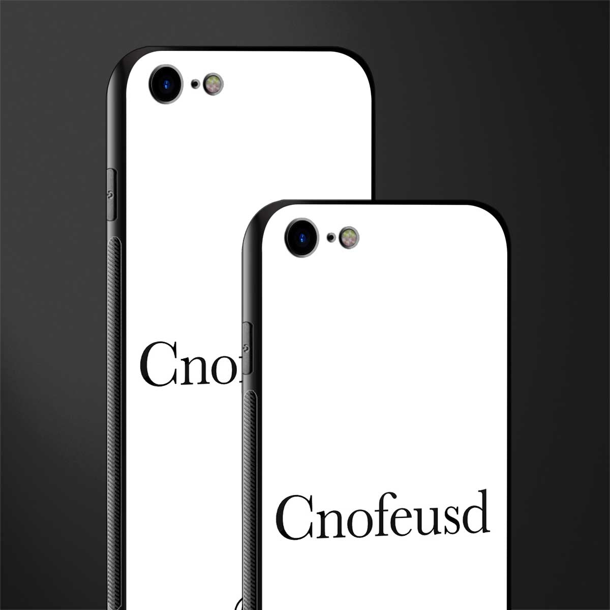 cnofeusd confused white glass case for iphone se 2020 image-2