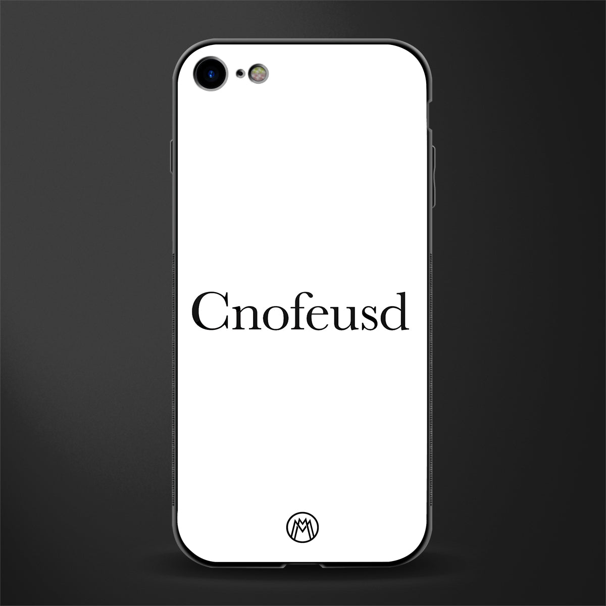 cnofeusd confused white glass case for iphone se 2020 image