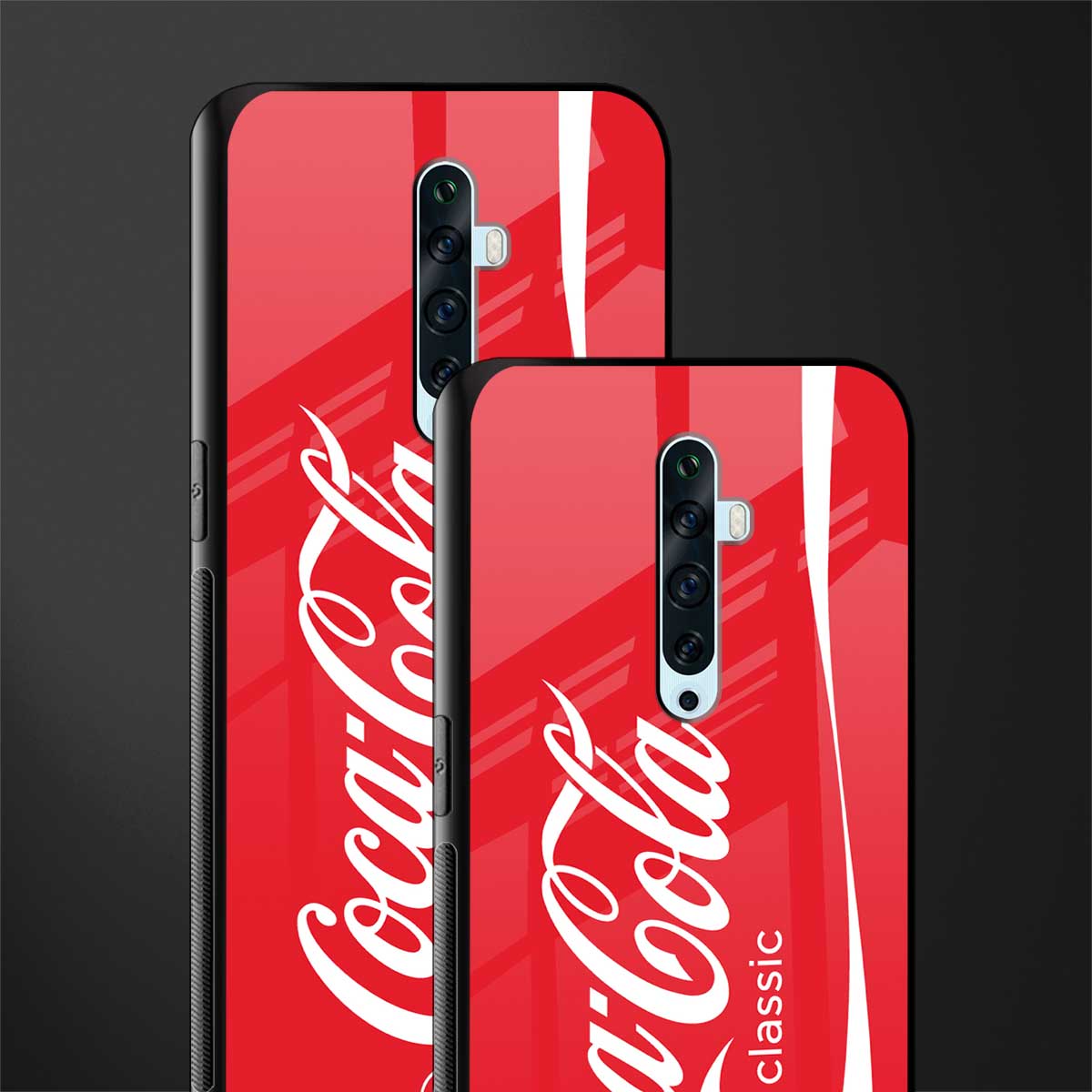 coca cola classic glass case for oppo reno 2f image-2