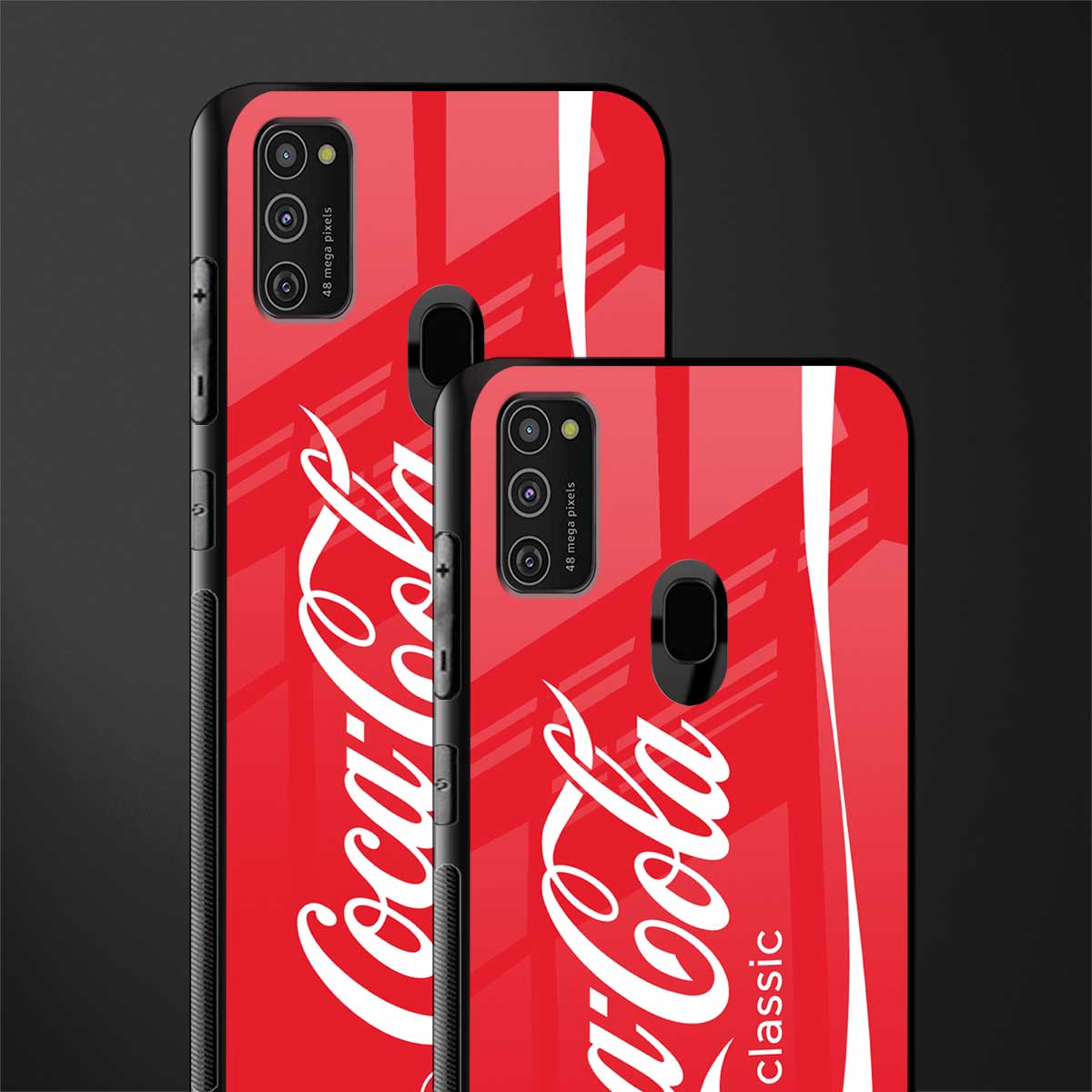 coca cola classic glass case for samsung galaxy m21 image-2