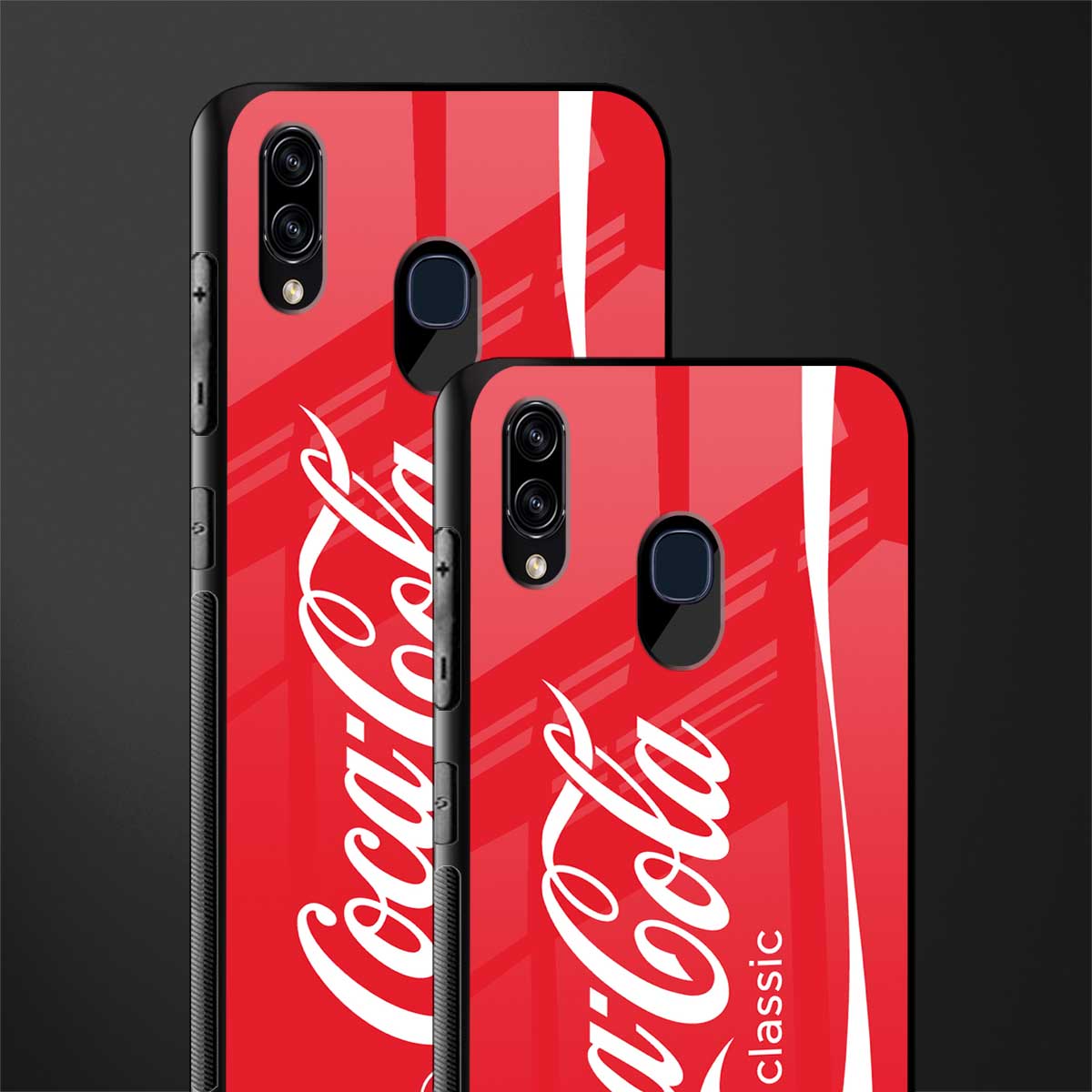 coca cola classic glass case for samsung galaxy a30 image-2