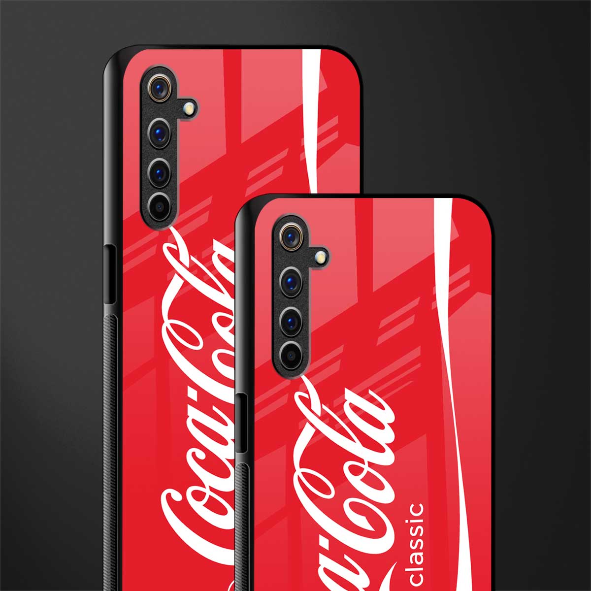 coca cola classic glass case for realme 6i image-2