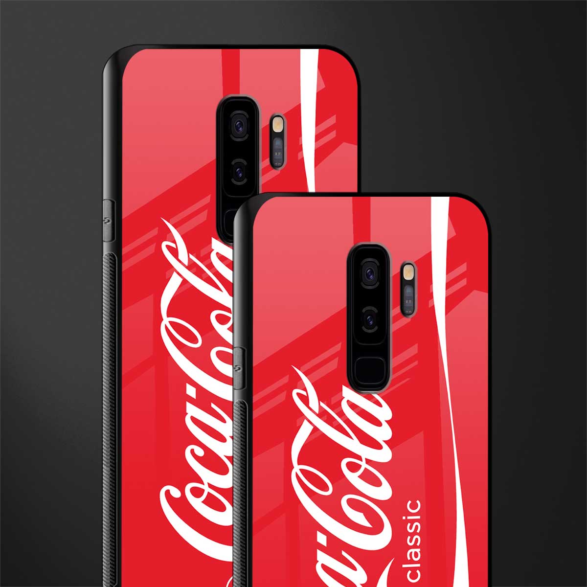 coca cola classic glass case for samsung galaxy s9 plus image-2