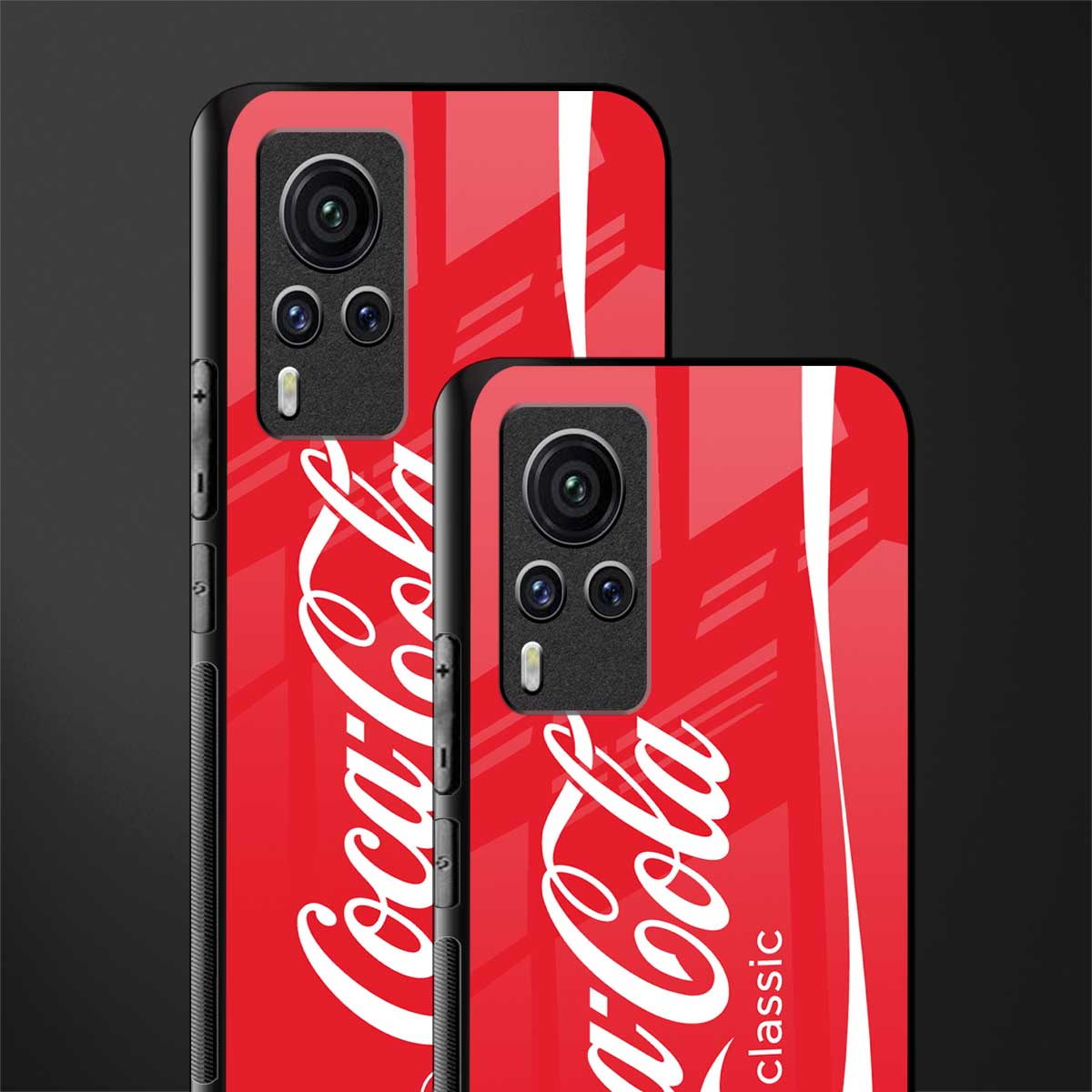 coca cola classic glass case for vivo x60 pro image-2