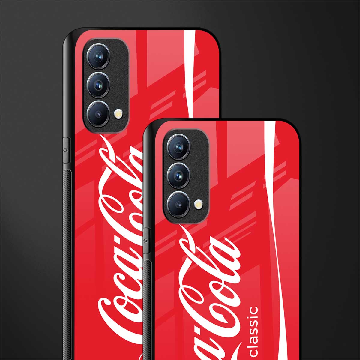 coca cola classic glass case for oppo f19s image-2