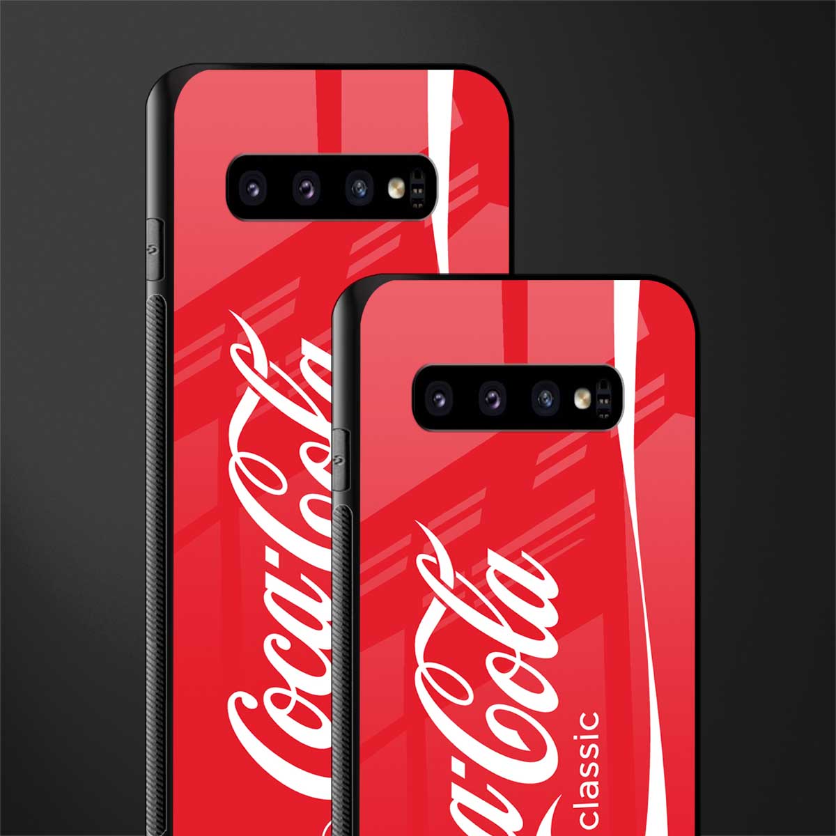 coca cola classic glass case for samsung galaxy s10 plus image-2