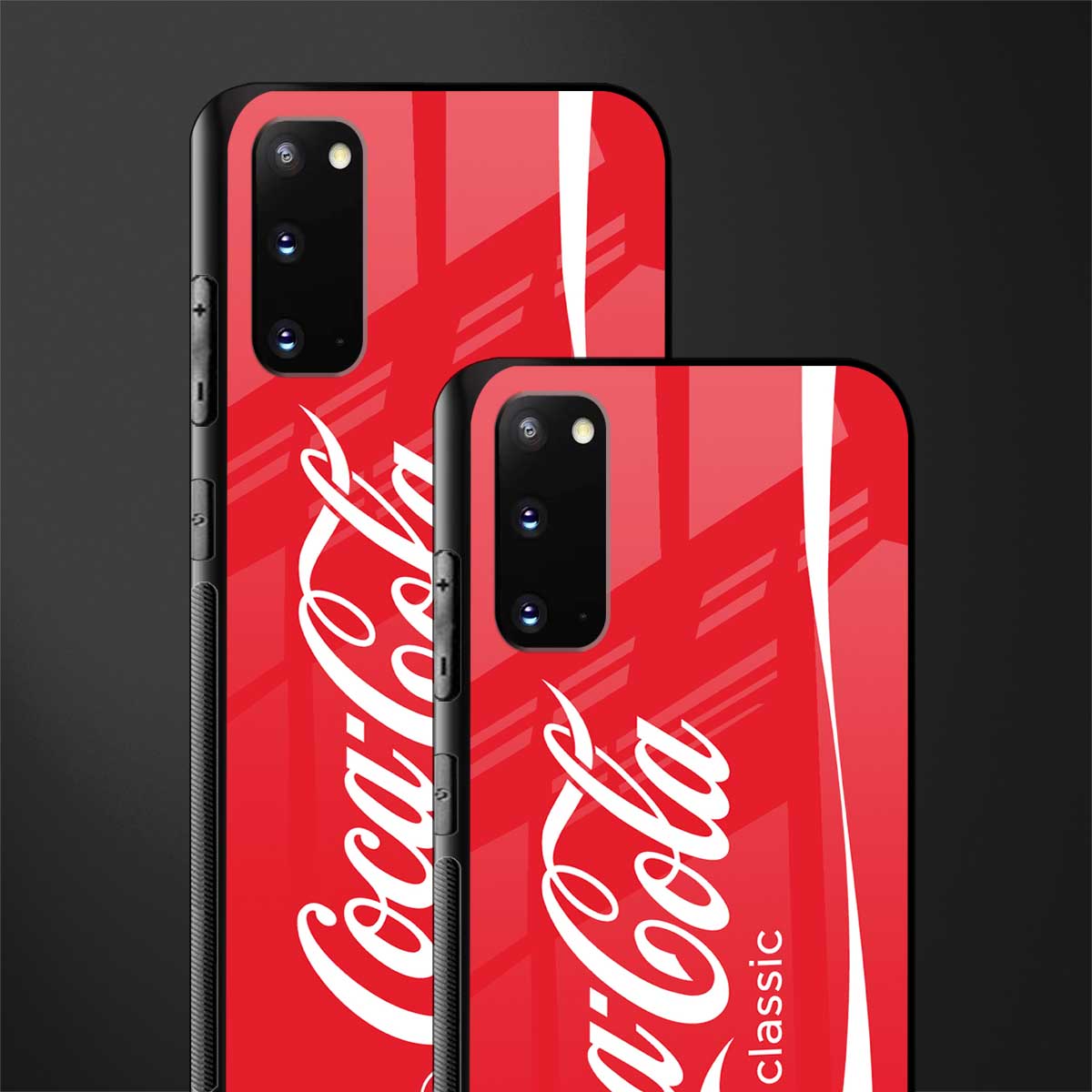 coca cola classic glass case for samsung galaxy s20 image-2