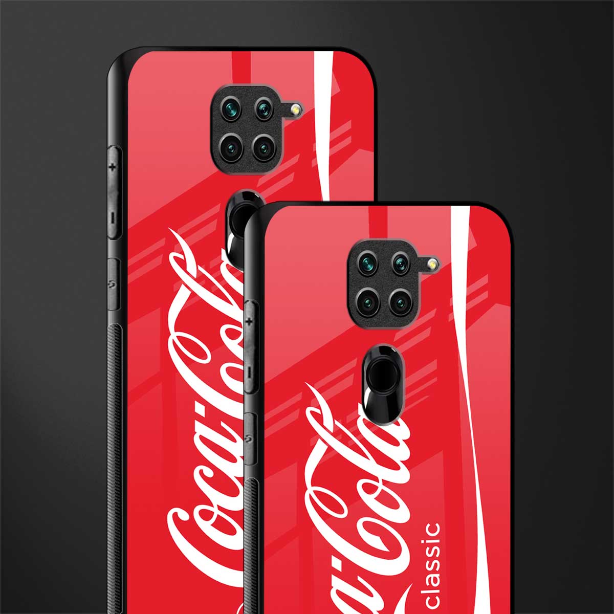 coca cola classic glass case for redmi note 9 image-2
