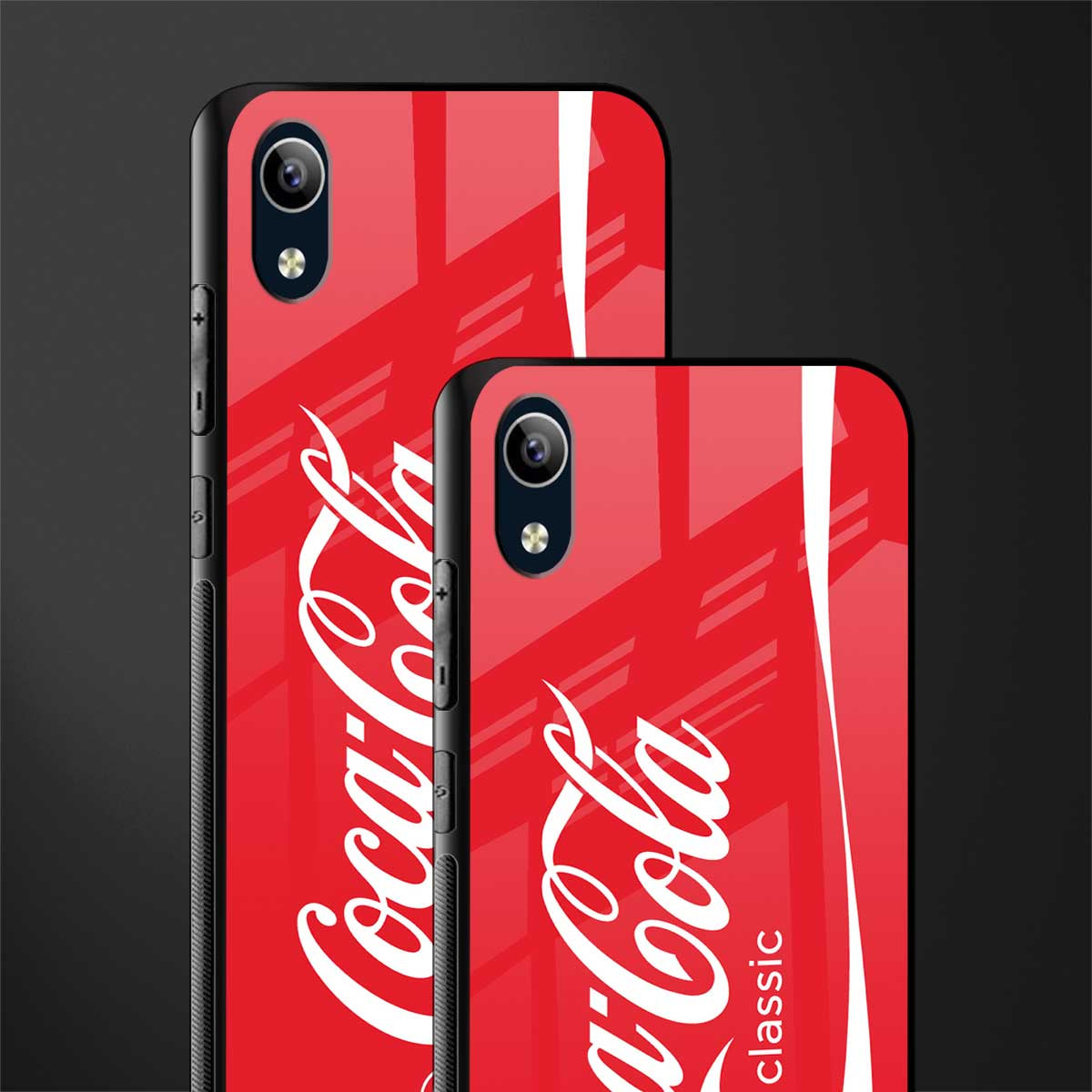 coca cola classic glass case for vivo y1s without fingerprint image-2