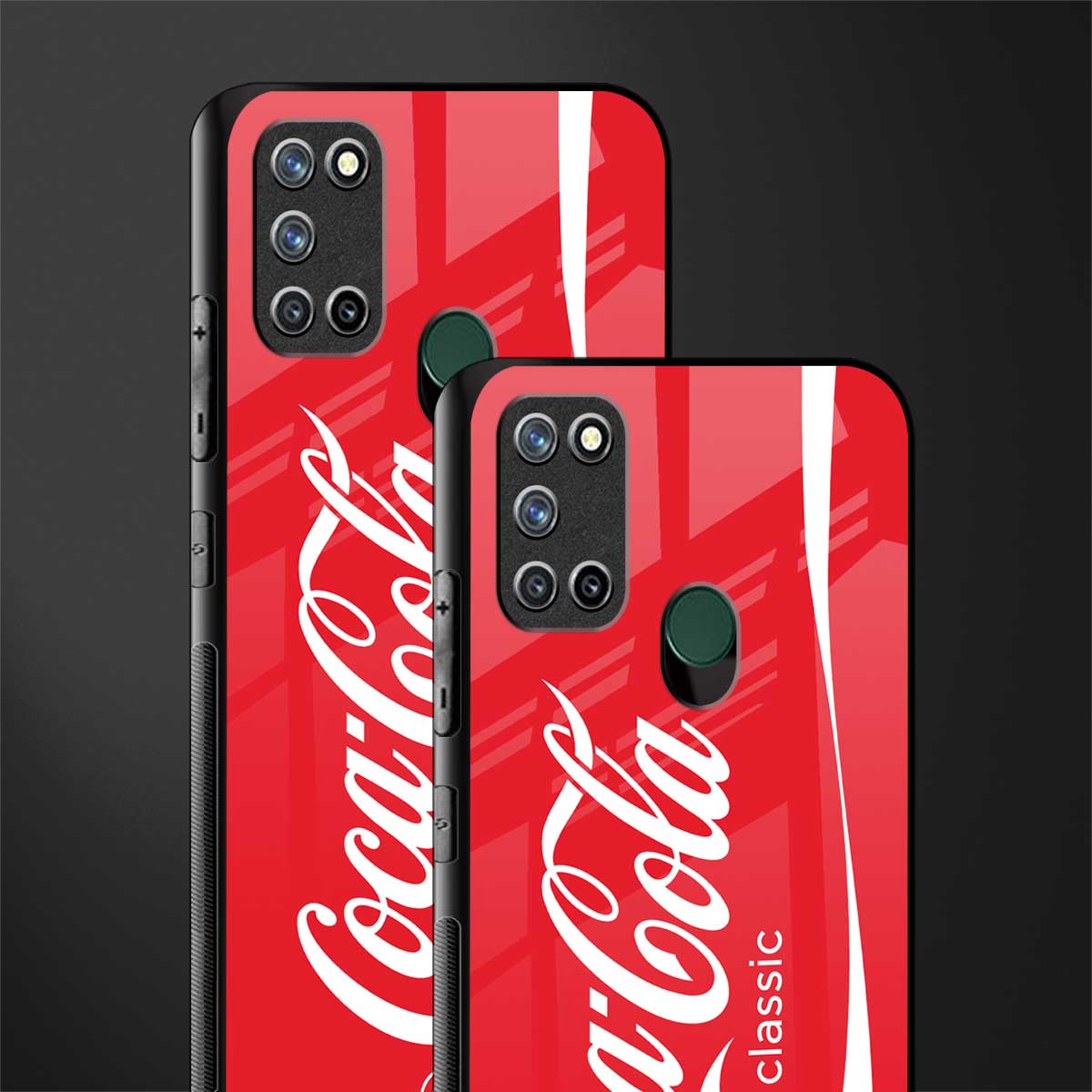 coca cola classic glass case for realme 7i image-2