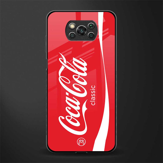 coca cola classic glass case for poco x3 image