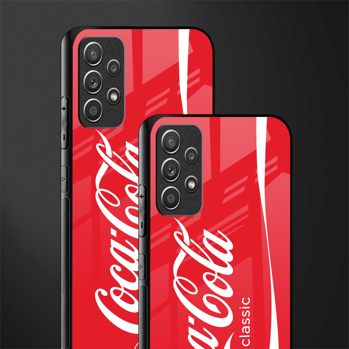 coca cola classic glass case for samsung galaxy a72 image-2