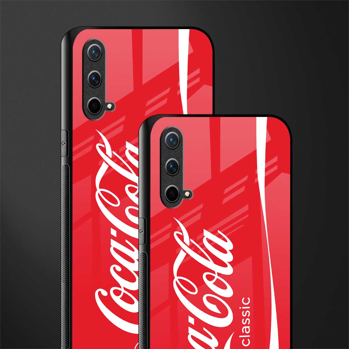 coca cola classic glass case for oneplus nord ce 5g image-2