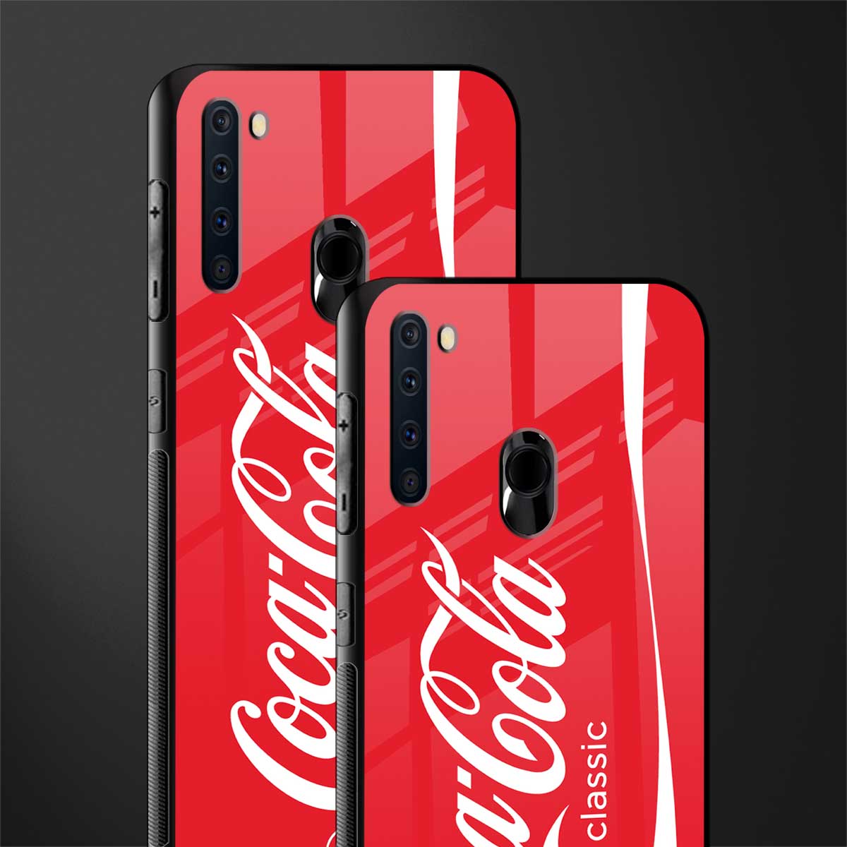 coca cola classic glass case for samsung a21 image-2