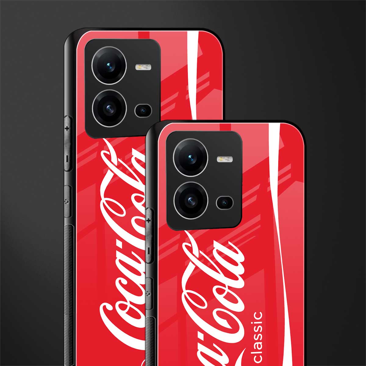 coca cola classic back phone cover | glass case for vivo v25-5g