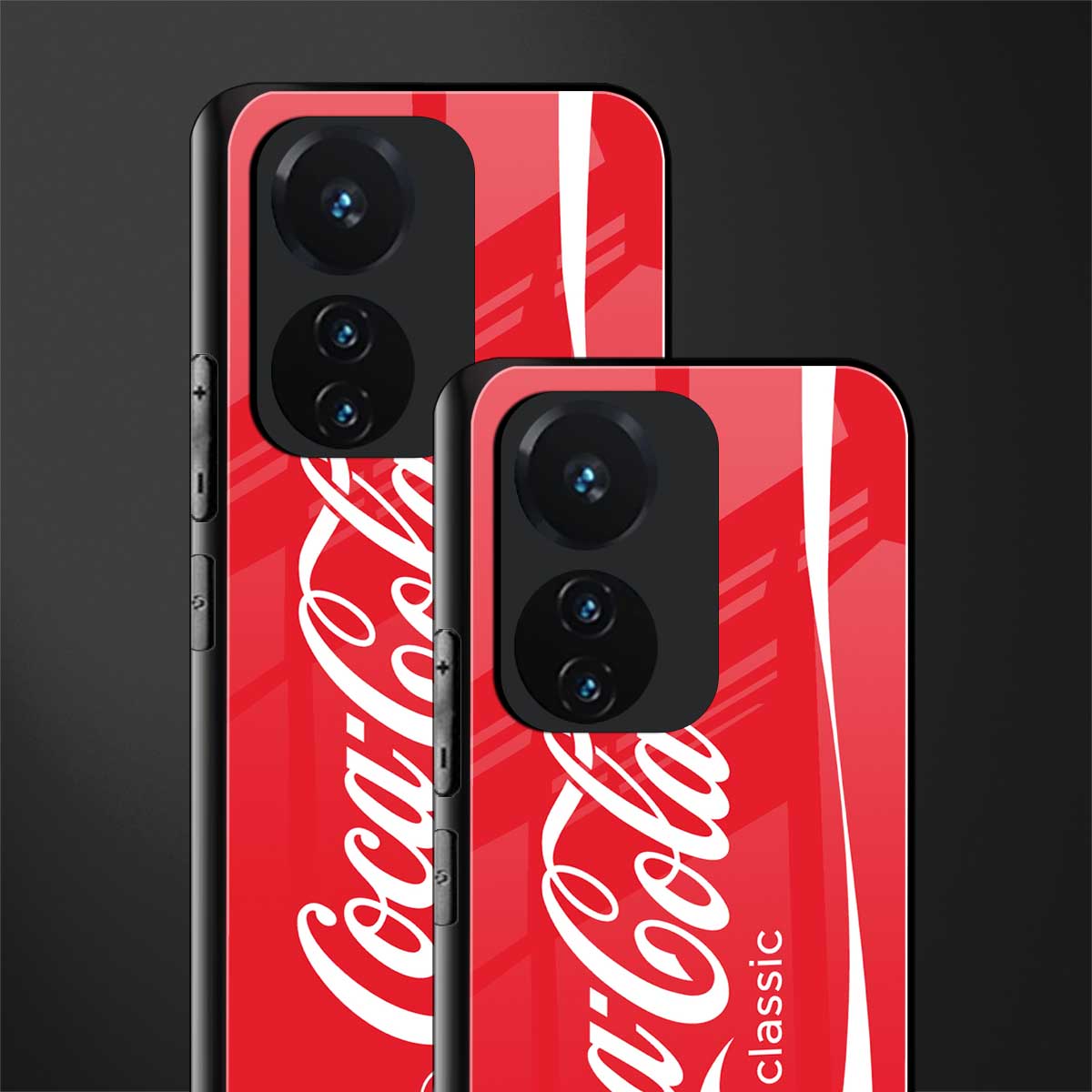 coca cola classic back phone cover | glass case for vivo t1 44w 4g
