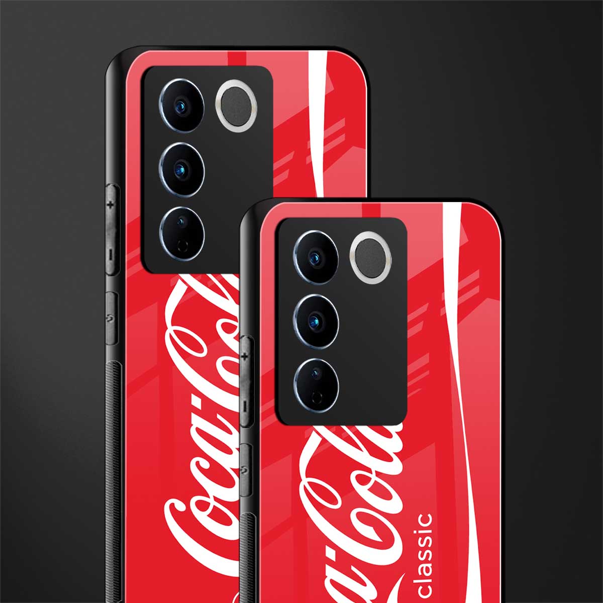 coca cola classic back phone cover | glass case for vivo v27 pro 5g