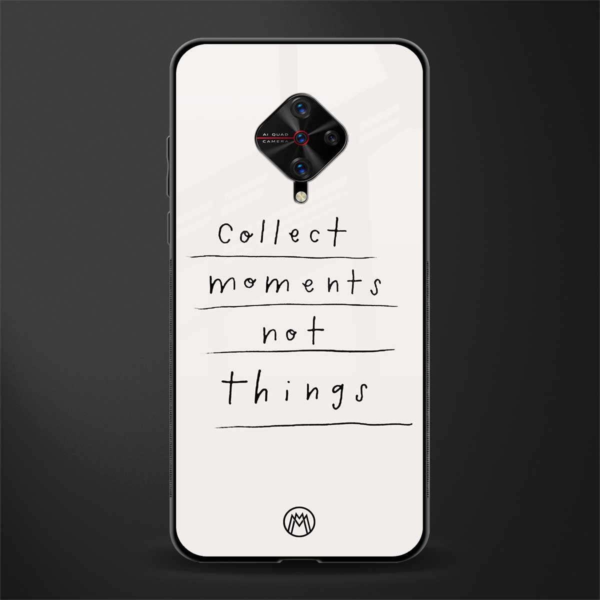 collect moments not things glass case for vivo s1 pro image