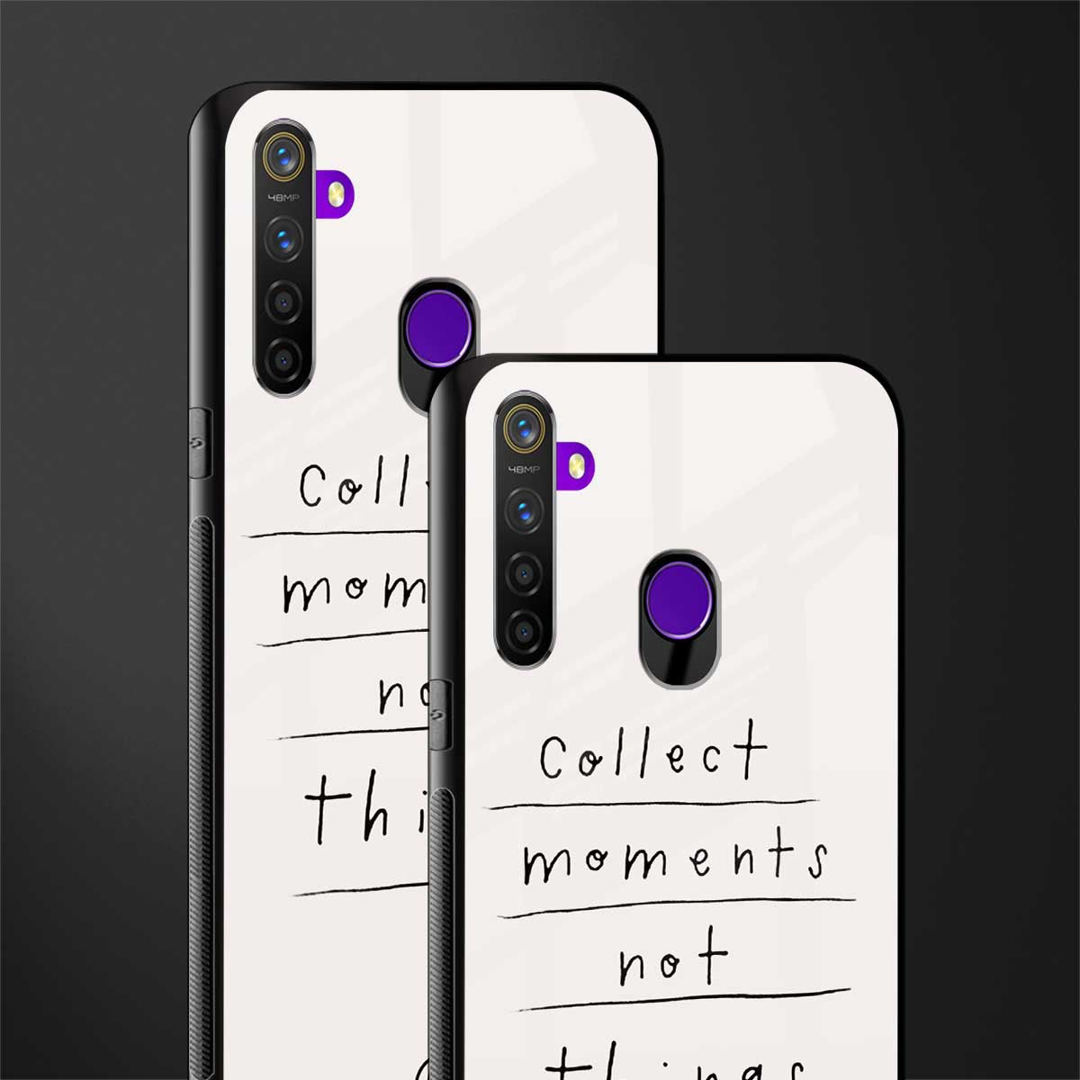 collect moments not things glass case for realme 5i image-2