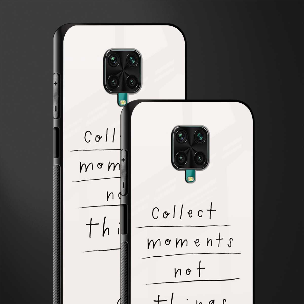 collect moments not things glass case for redmi note 9 pro max image-2