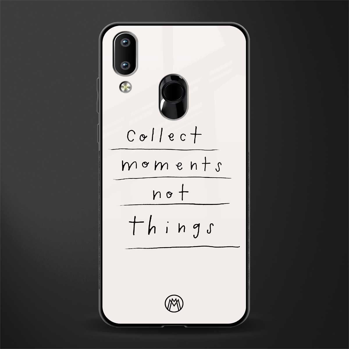 collect moments not things glass case for vivo y91 image