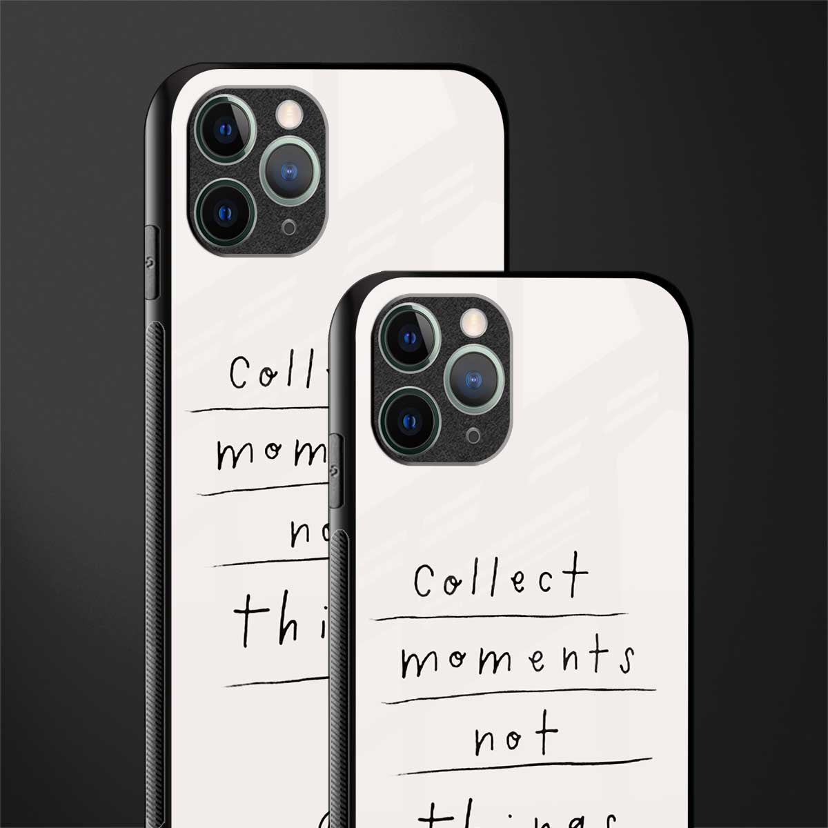 collect moments not things glass case for iphone 11 pro image-2