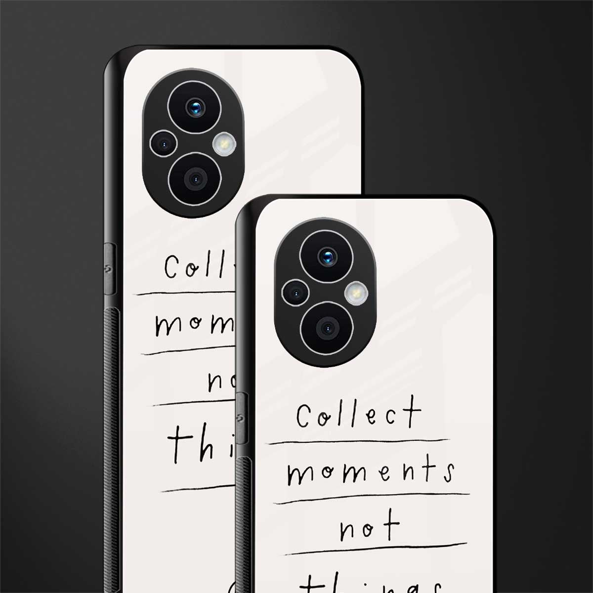 collect moments not things back phone cover | glass case for oppo f21 pro 5g