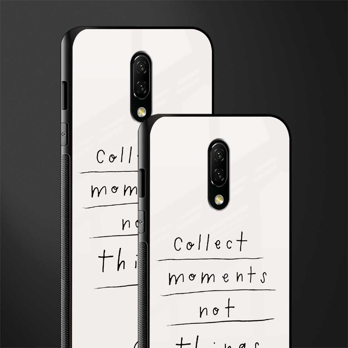 collect moments not things glass case for oneplus 7 image-2