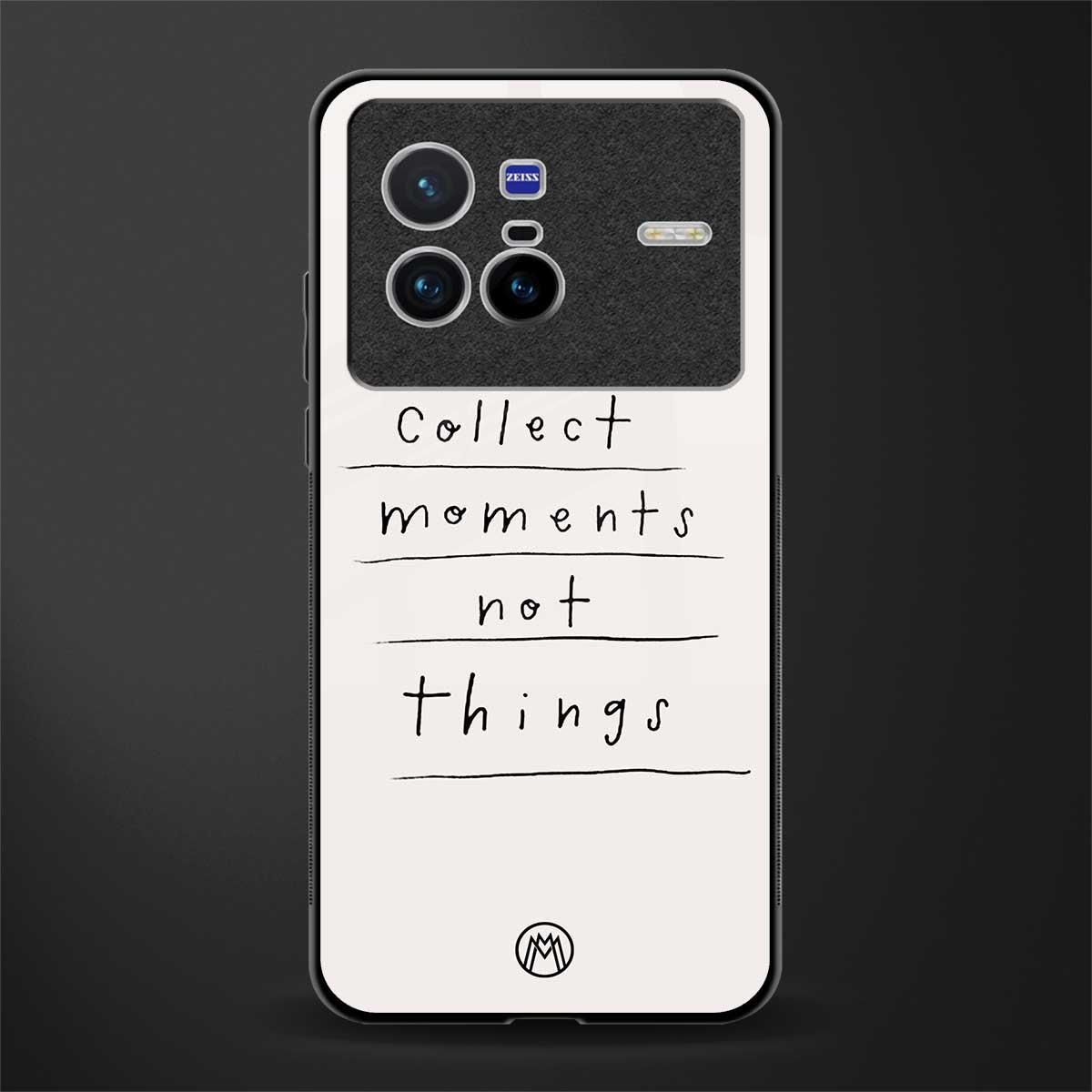 collect moments not things glass case for vivo x80 image