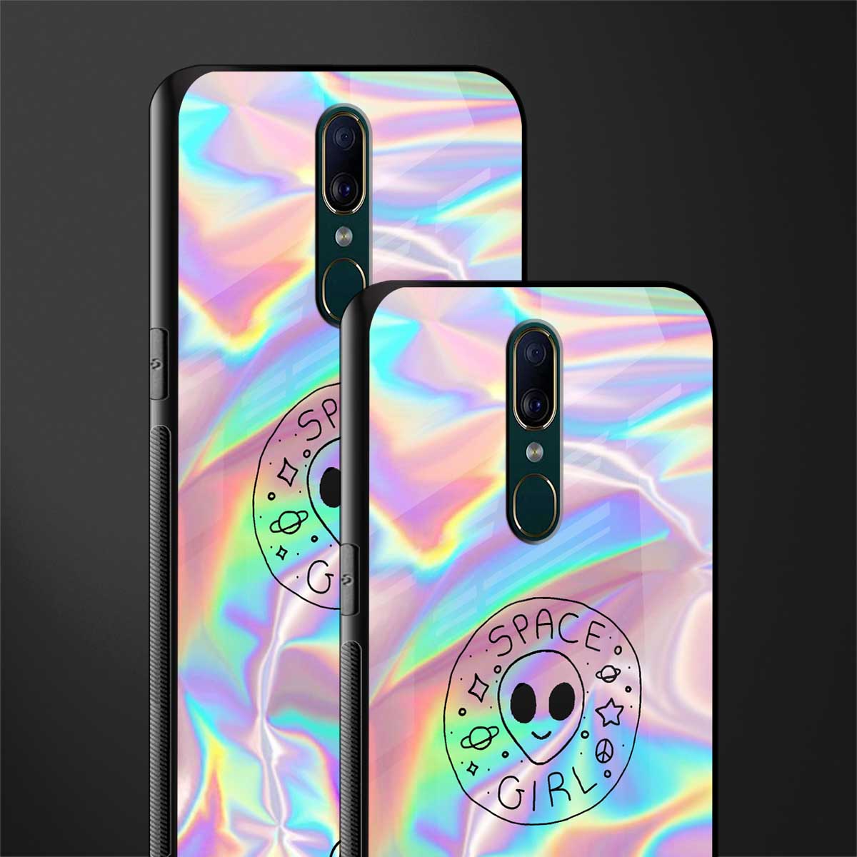 colorful alien glass case for oppo f11 image-2