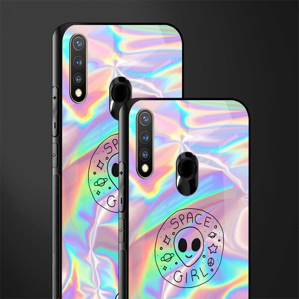 colorful alien glass case for vivo u20 image-2