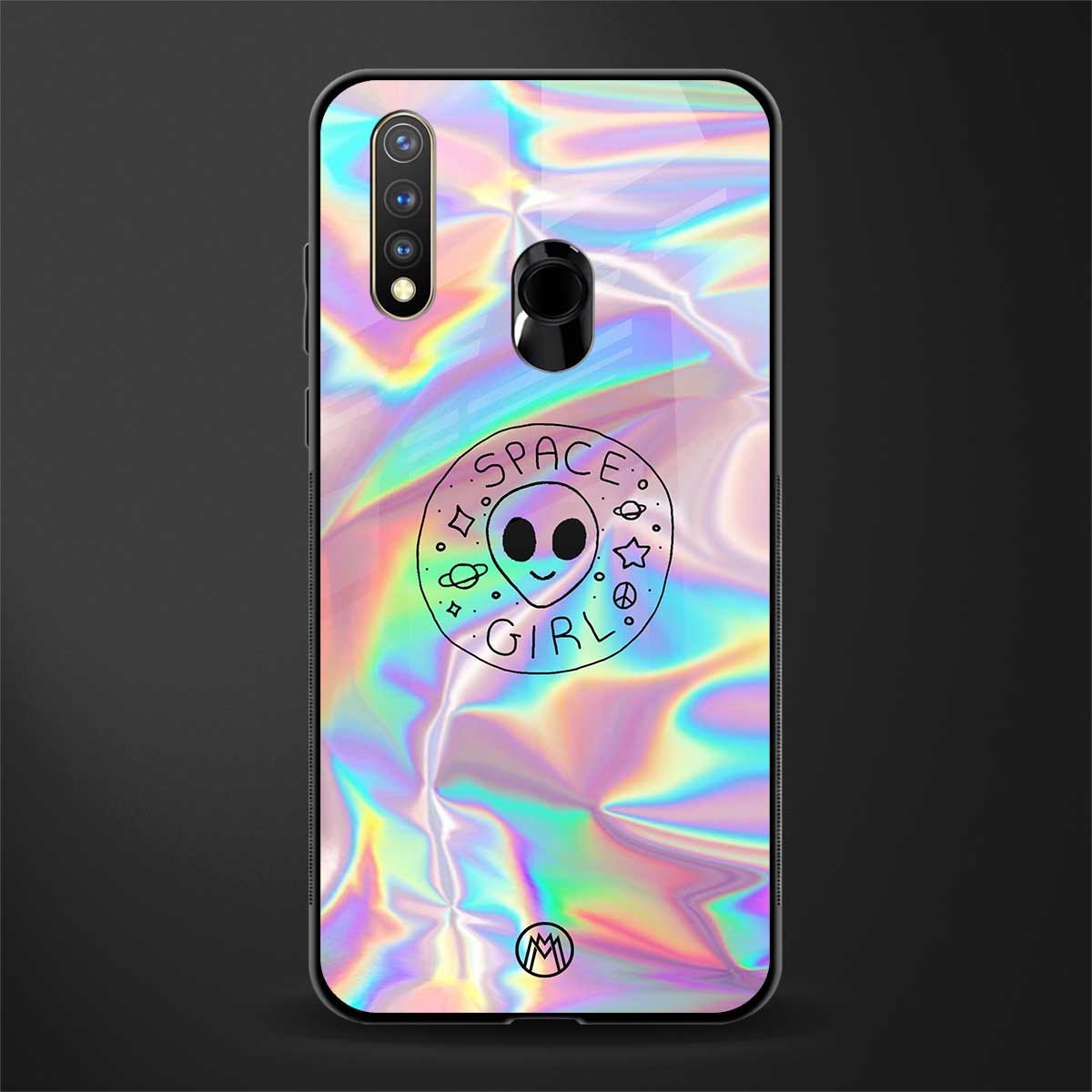 colorful alien glass case for vivo u20 image