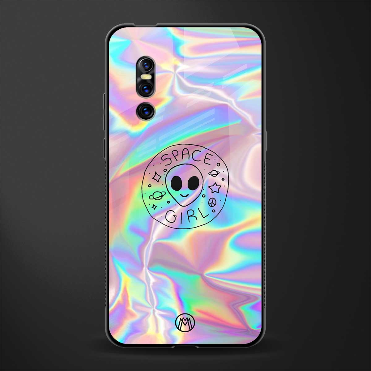 colorful alien glass case for vivo v15 pro image