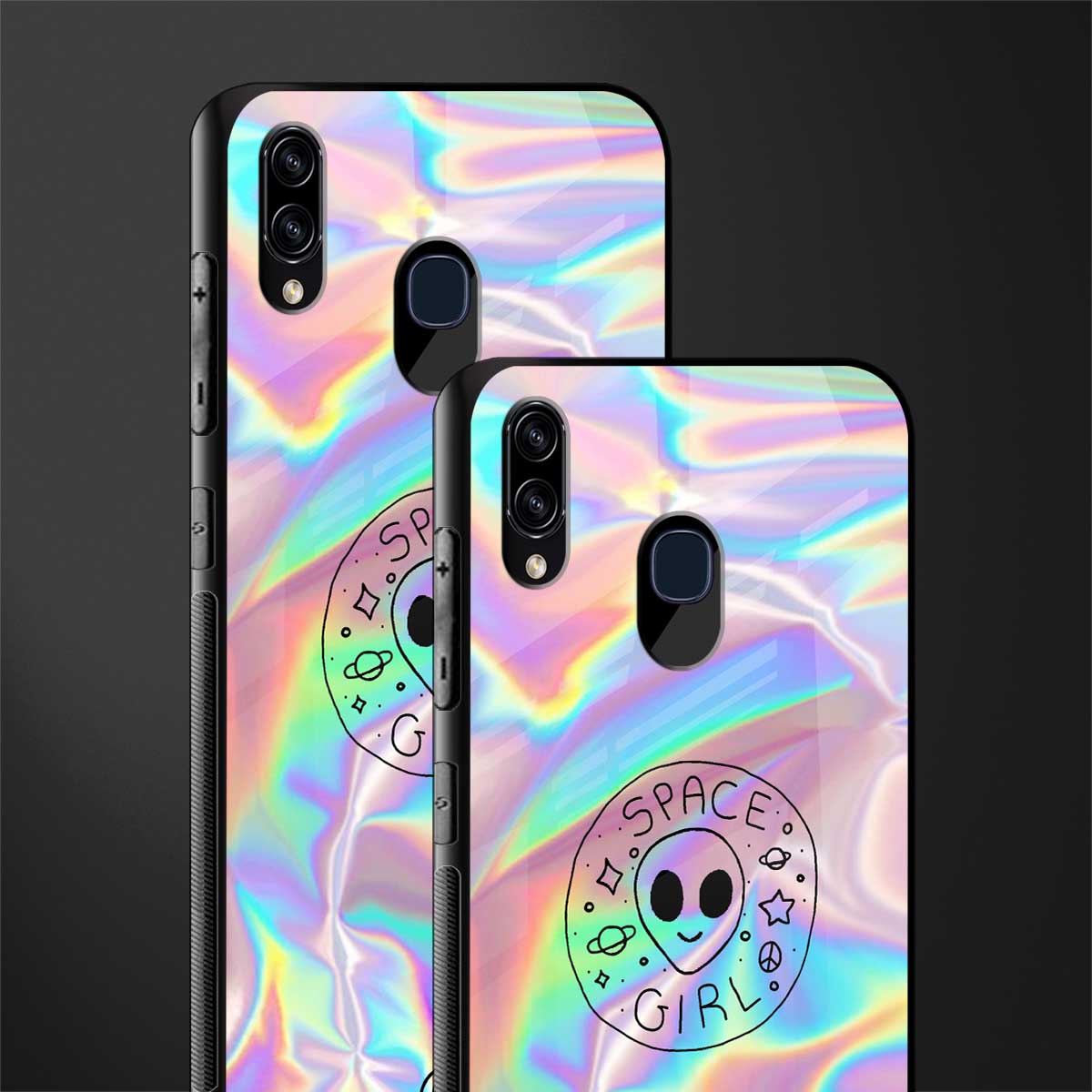 colorful alien glass case for samsung galaxy a30 image-2