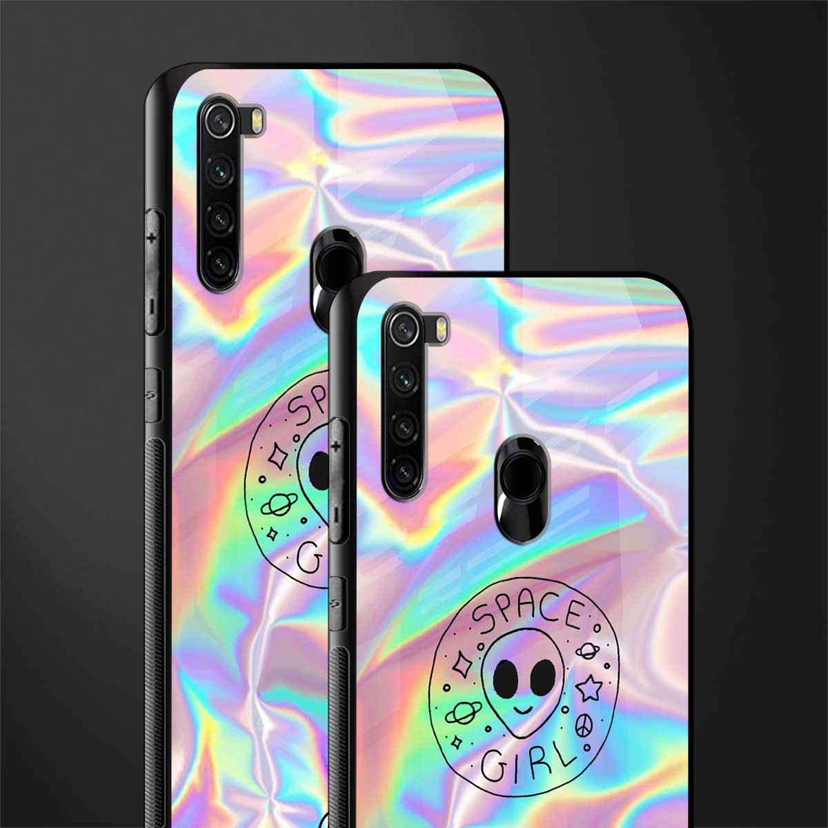 colorful alien glass case for redmi note 8 image-2
