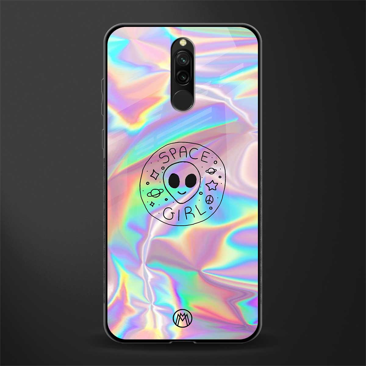 colorful alien glass case for redmi 8 image