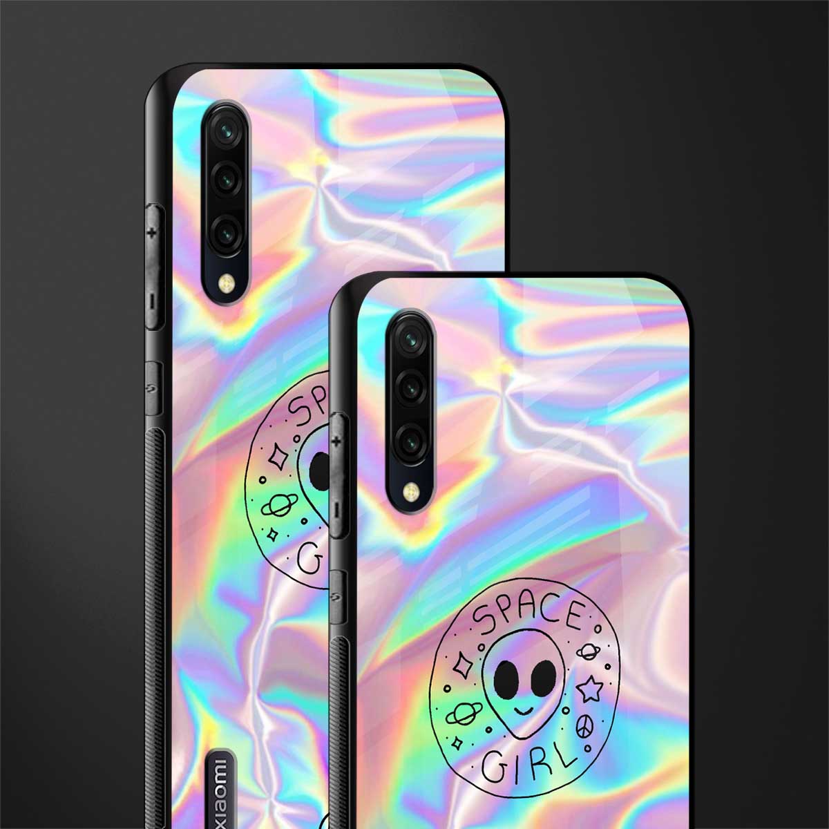 colorful alien glass case for mi a3 redmi a3 image-2