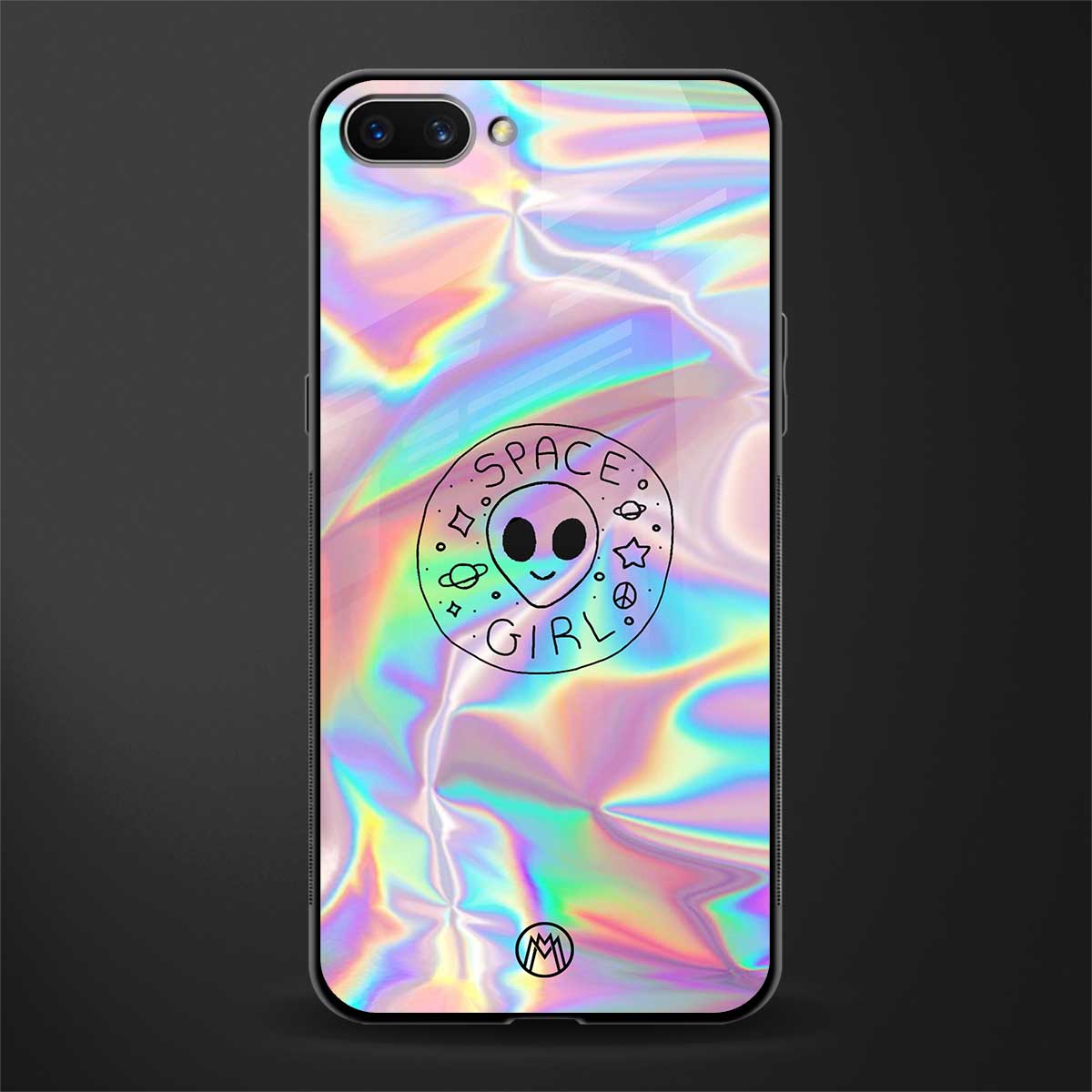 colorful alien glass case for realme c1 image