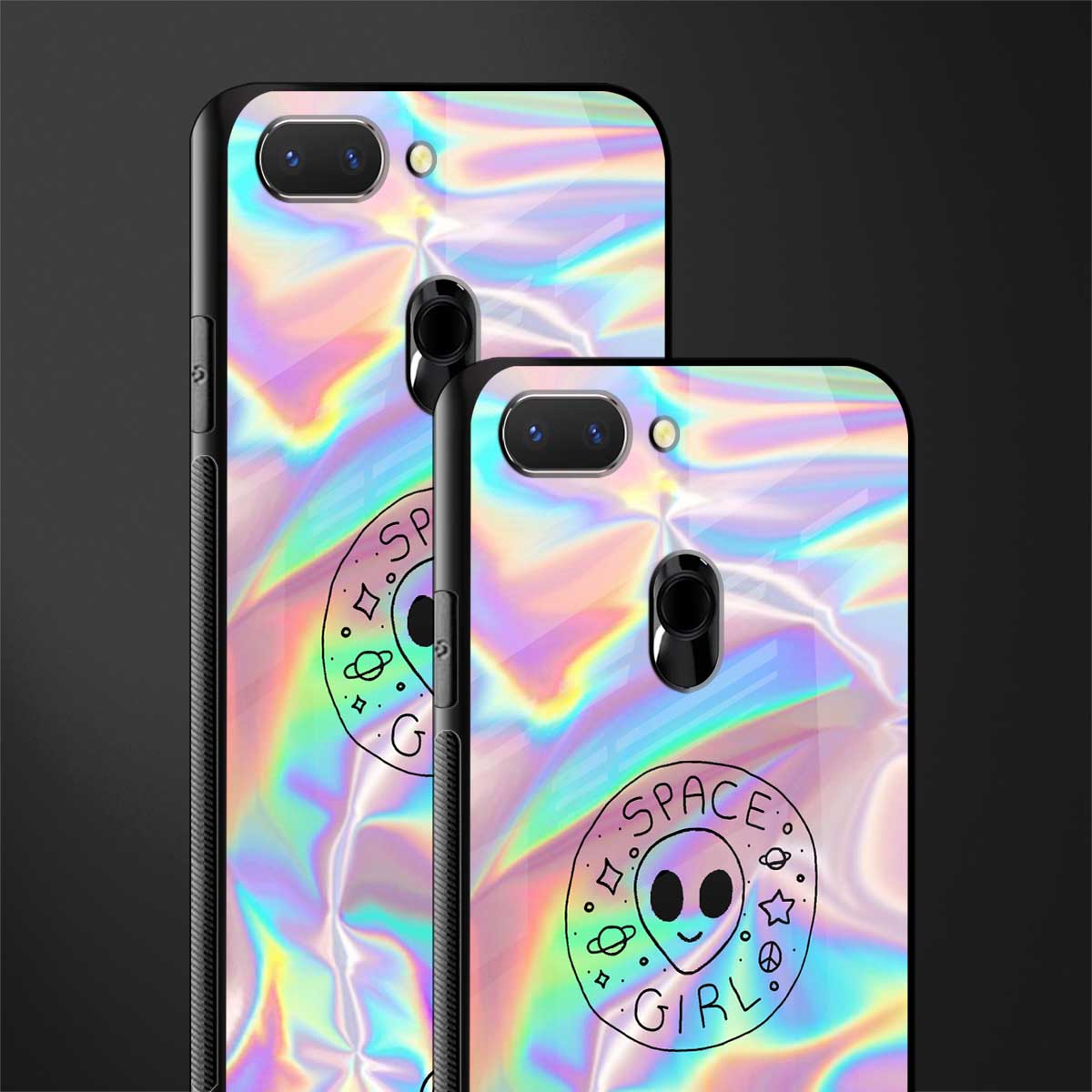 colorful alien glass case for oppo a5 image-2