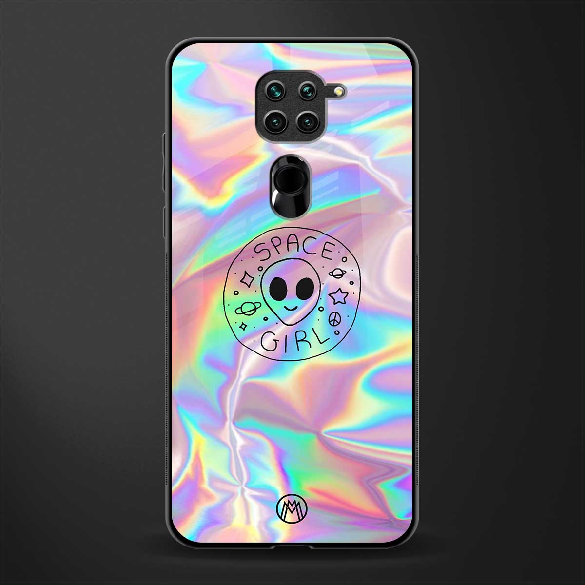 colorful alien glass case for redmi note 9 image