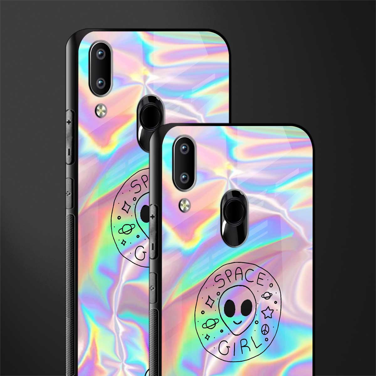 colorful alien glass case for vivo y91 image-2