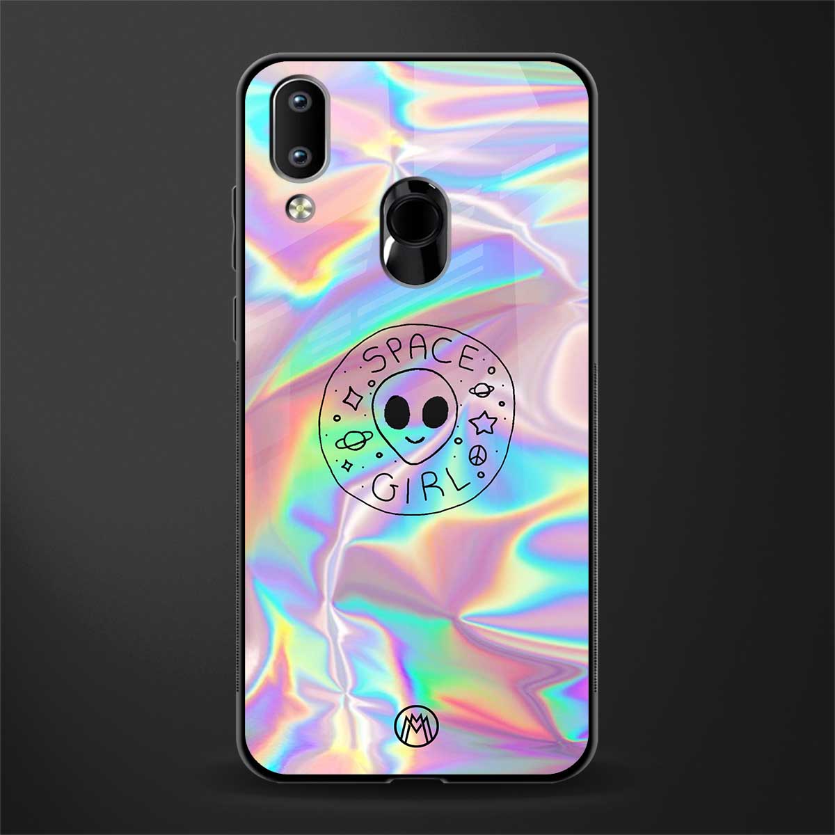 colorful alien glass case for vivo y91 image