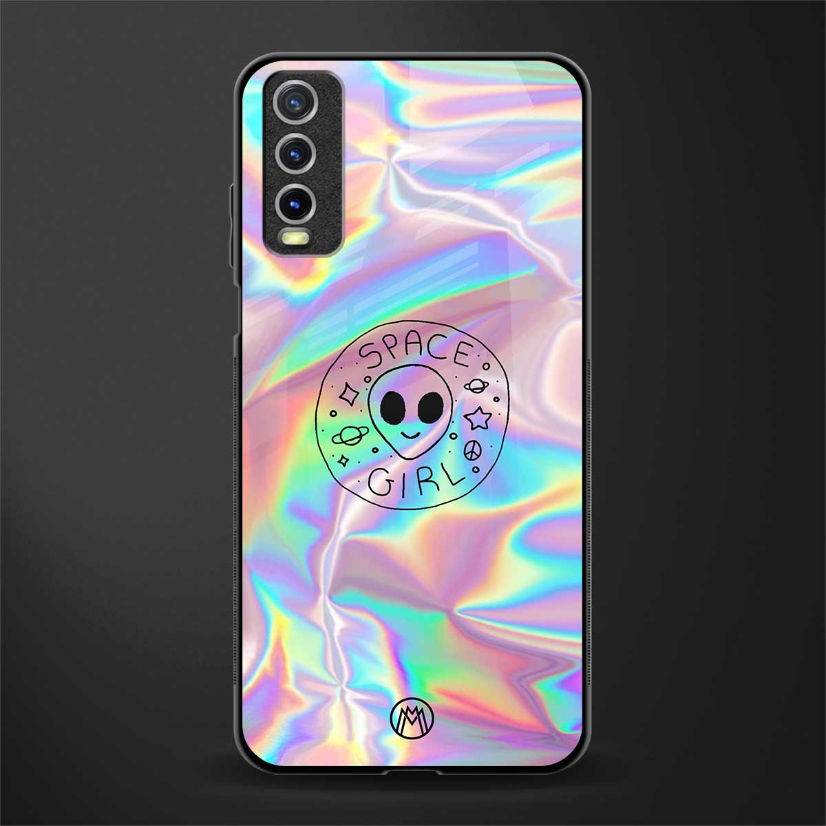 colorful alien glass case for vivo y20 image