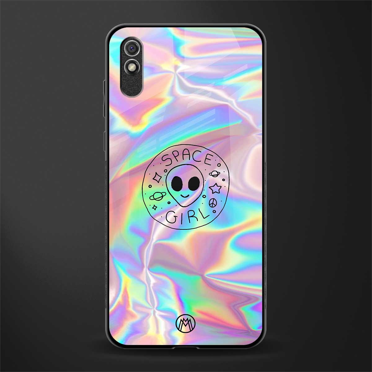 colorful alien glass case for redmi 9a image