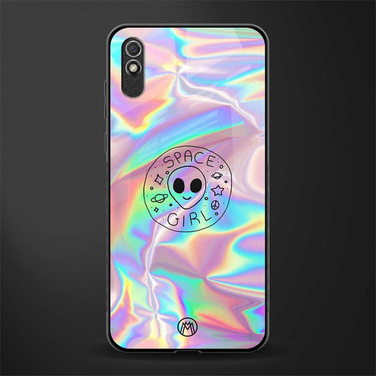 colorful alien glass case for redmi 9a image